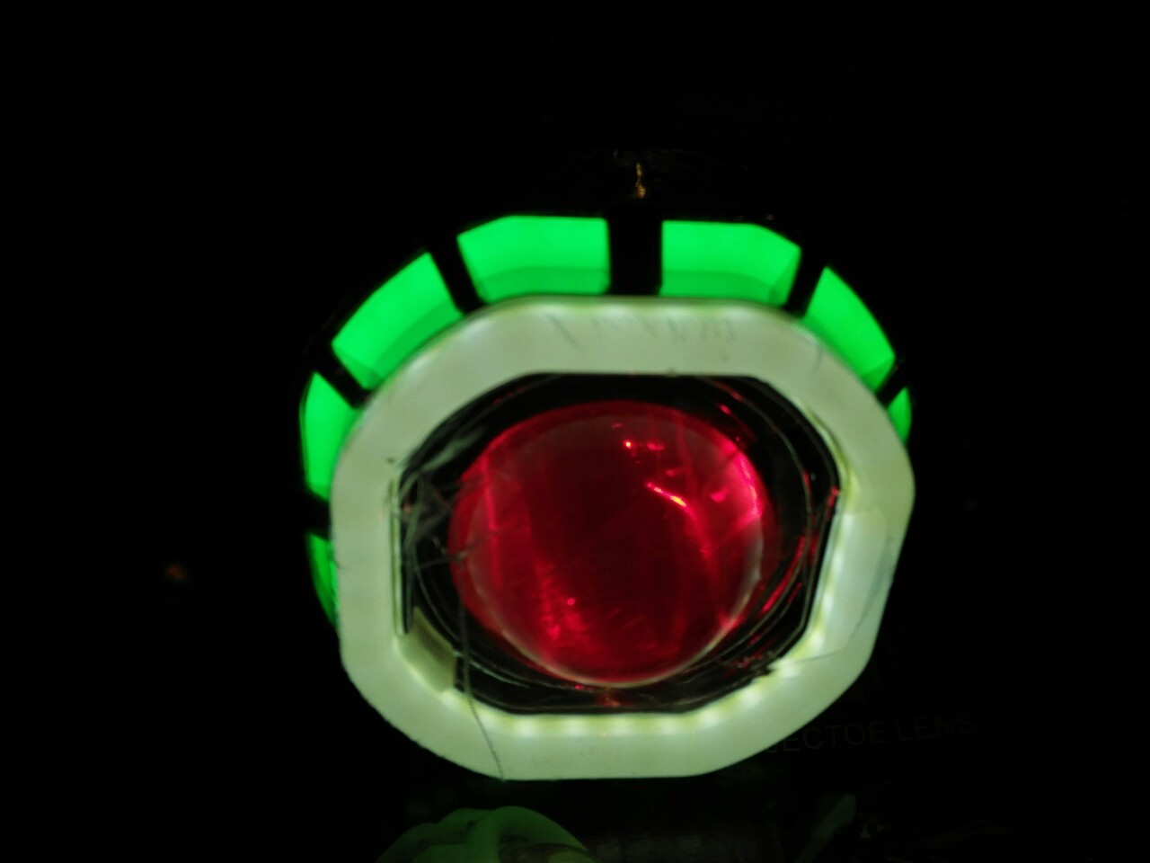 ไฟโปรเจคเตอร์มอเตอร์ไซค์ LED #V10 วงแหวน 2 ชั้น ทรงเหลี่ยม สามารถใช้ได้กับมอเตอร์ไซค์,บิ๊กไบค์,รถยนต์ ทุกรุ่น