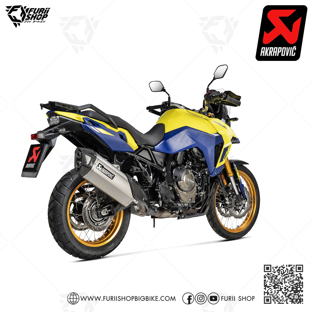 ท่อมอเตอร์ไซค์ Akrapovic Slip on Titanium New shape : for Suzuki Vstorm 800 2023
