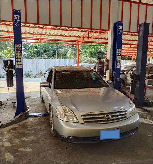 ลิฟท์ยกรถ คานล่าง