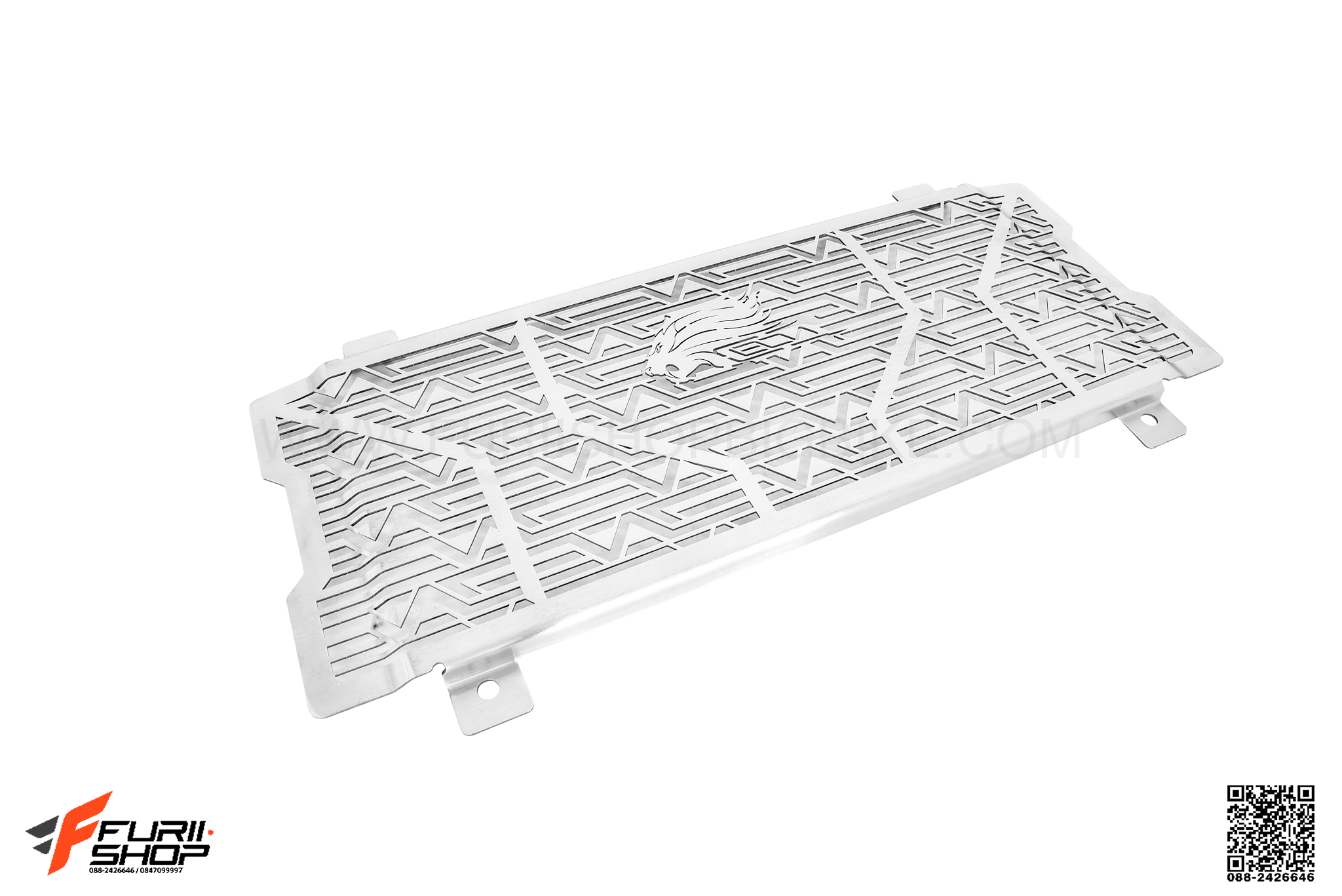 การ์ดหม้อน้ำ LEON สีเงิน FOR KAWASAKI Z650/NINJA650