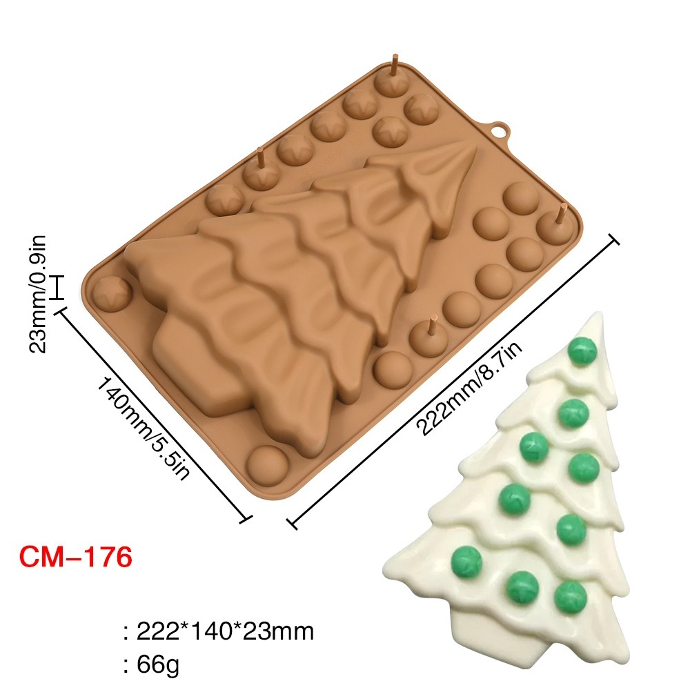 แม่พิมพ์คริสต์มาส ต้นคริสต์มาสช็อกโกแลต