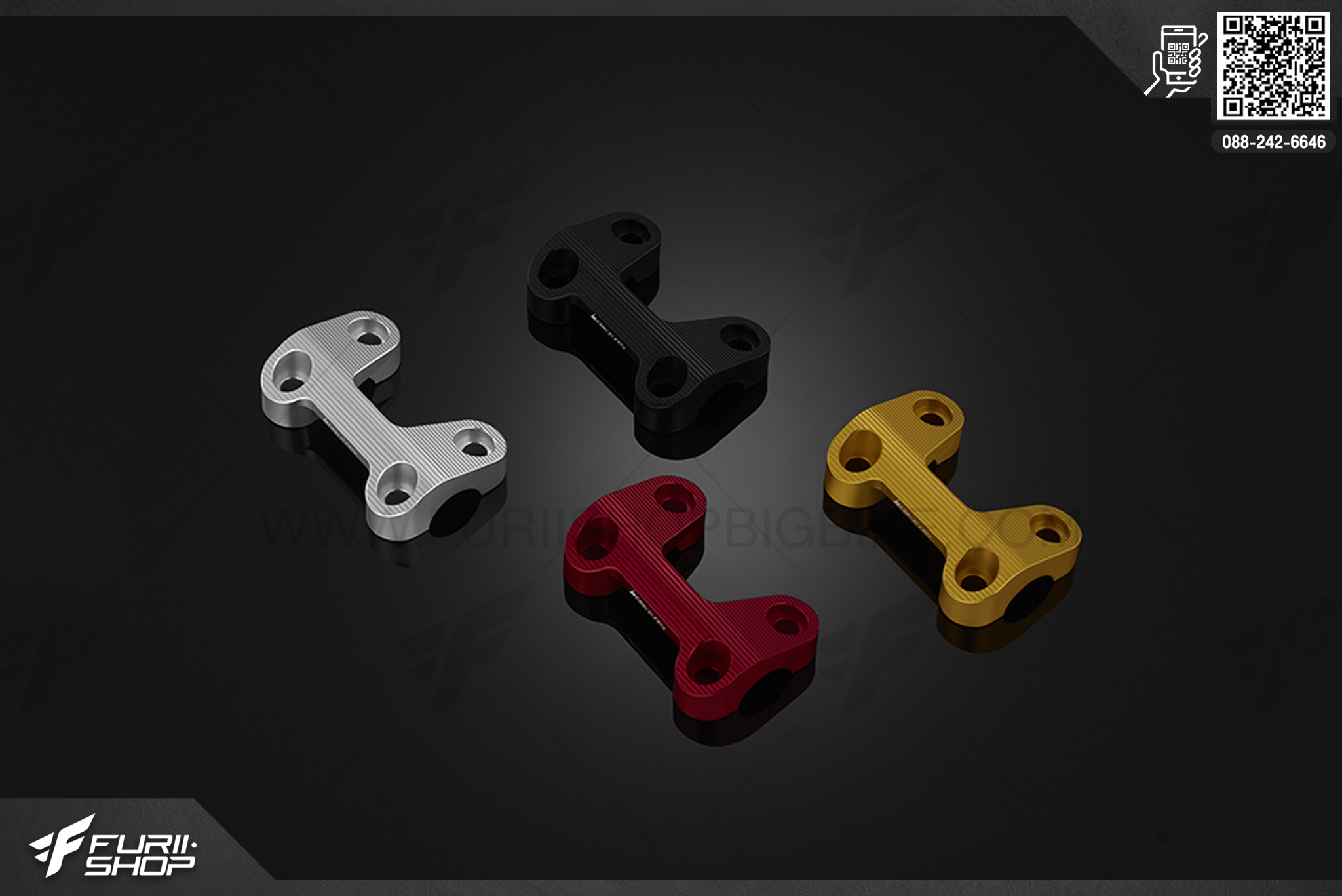 ตุ๊กตาแฮนด์ (Bar Clamp set OD.22.2 mm) Bikers ฮอนด้า Honda PCX 150 (2016-2017)