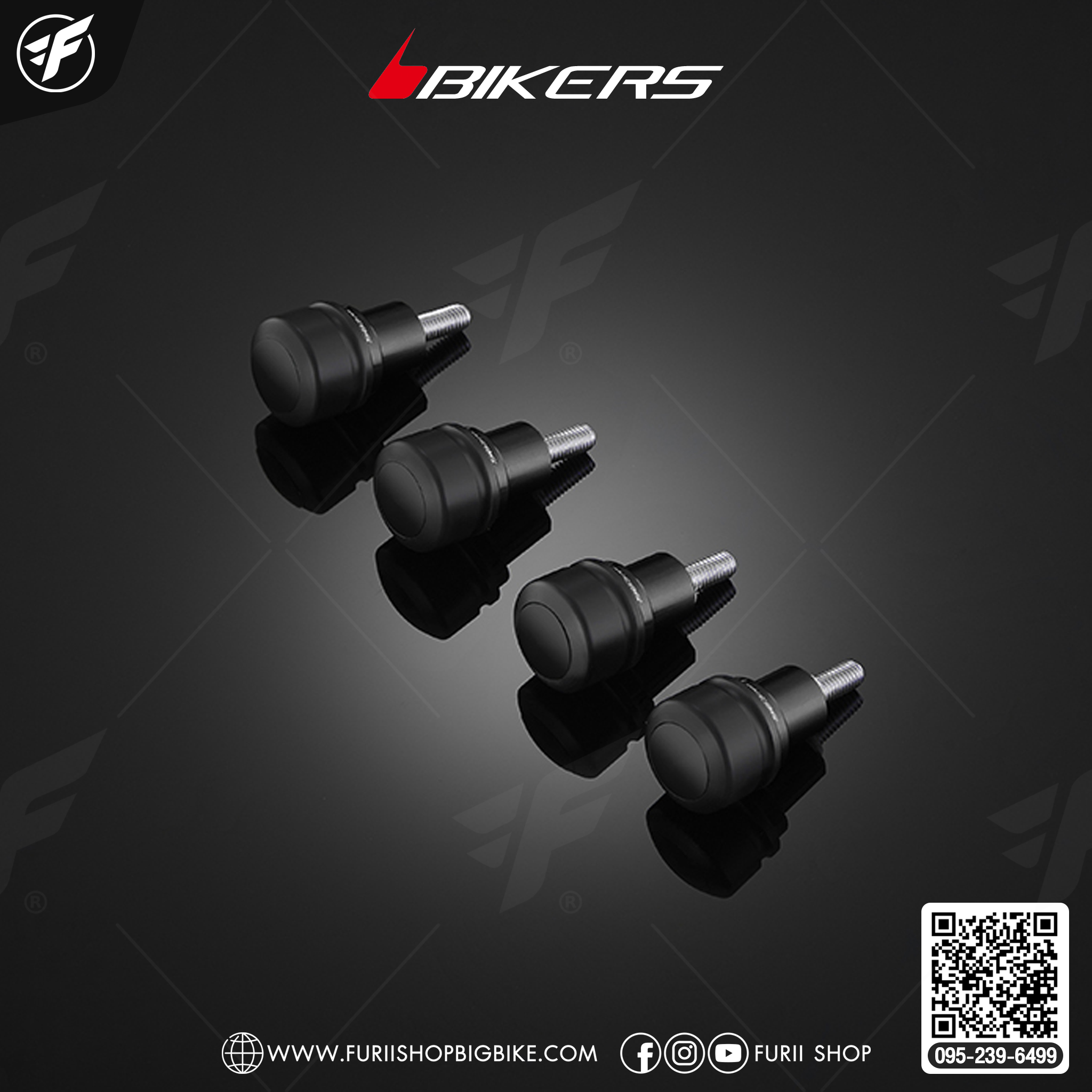 Bikers ชุดกันล้มบังโคลนหน้า (4 ตัว) for Malaguti Madison150