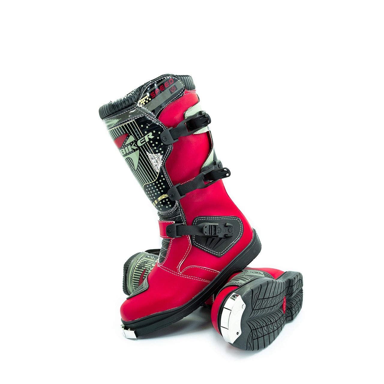รองเท้าวิบาก รองเท้าขี่มอเตอร์ไซค์วิบาก รองเท้าข้อยาว PRO-BIKER B1007 วัสดุ:หนังไมโครไฟเบอร์