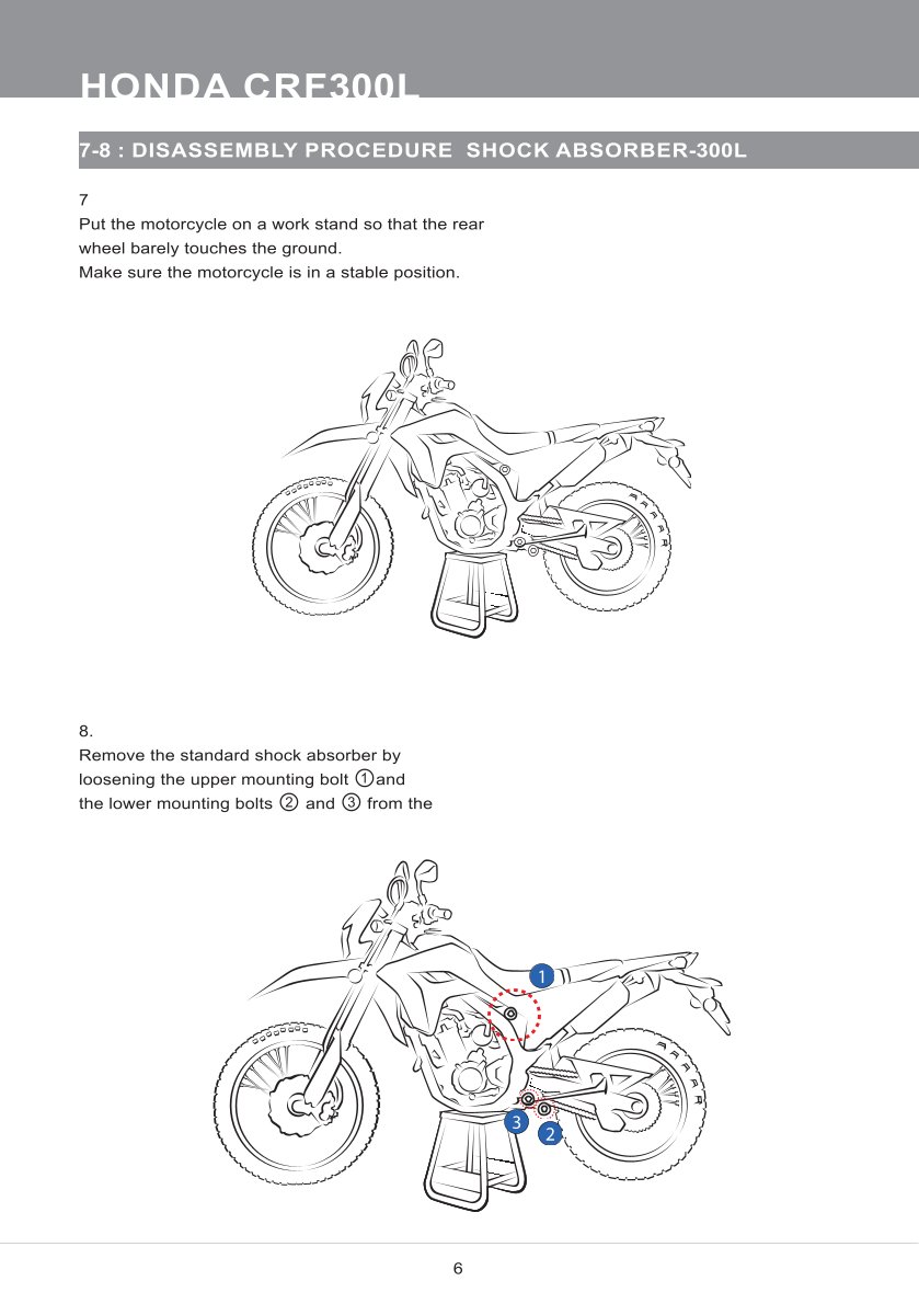 โช๊คหลังแต่ง Ohlins HO213 For Honda CRF 300L (US/EU Version) ปี 2021-2023