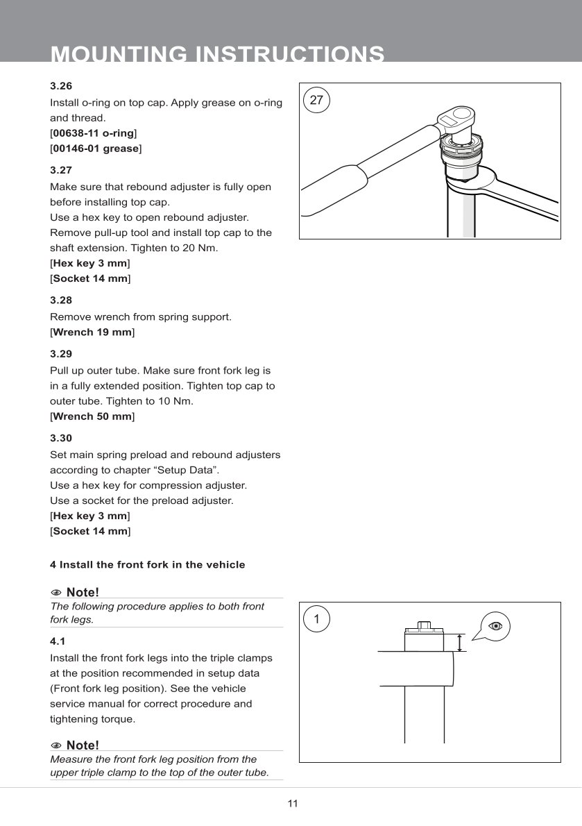 สปริงโช้คหน้า Ohlins FKS508 For Harley-Davidson Softail Low Rider S 2020-2023