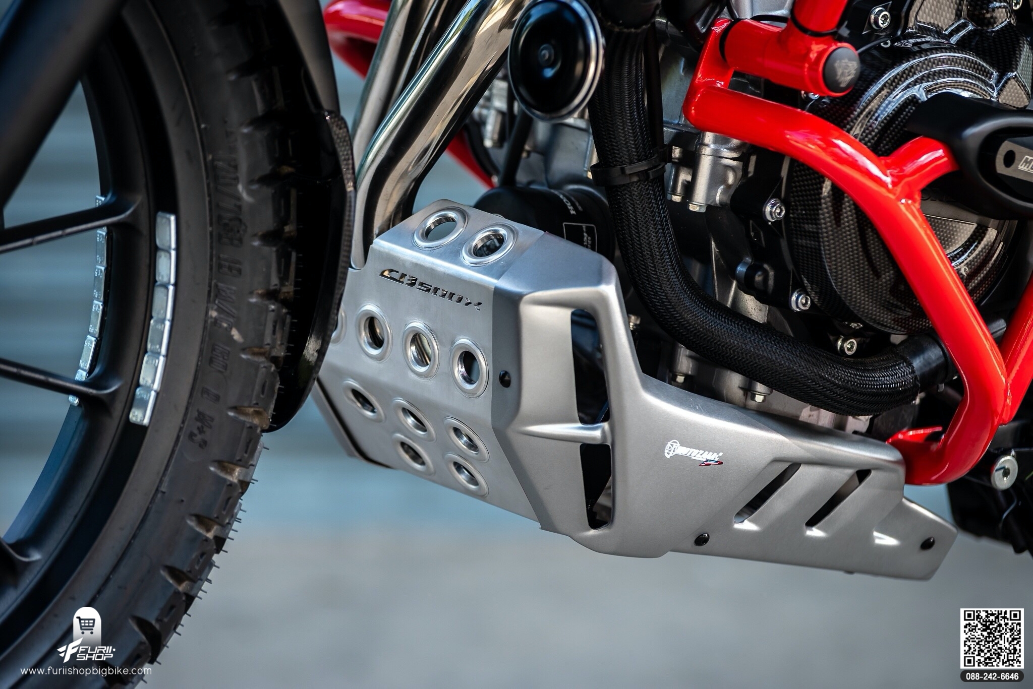 อกล่าง V.1 (สีดำด้าน/บรอนซ์) MOTOZAAA FOR CB500X 2014-2019