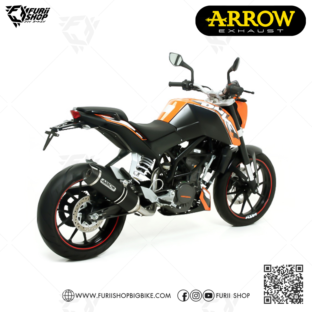 ท่อมอเตอร์ไซค์ Arrow Slip on Dark-Carbon : for KTM Duke 200/125