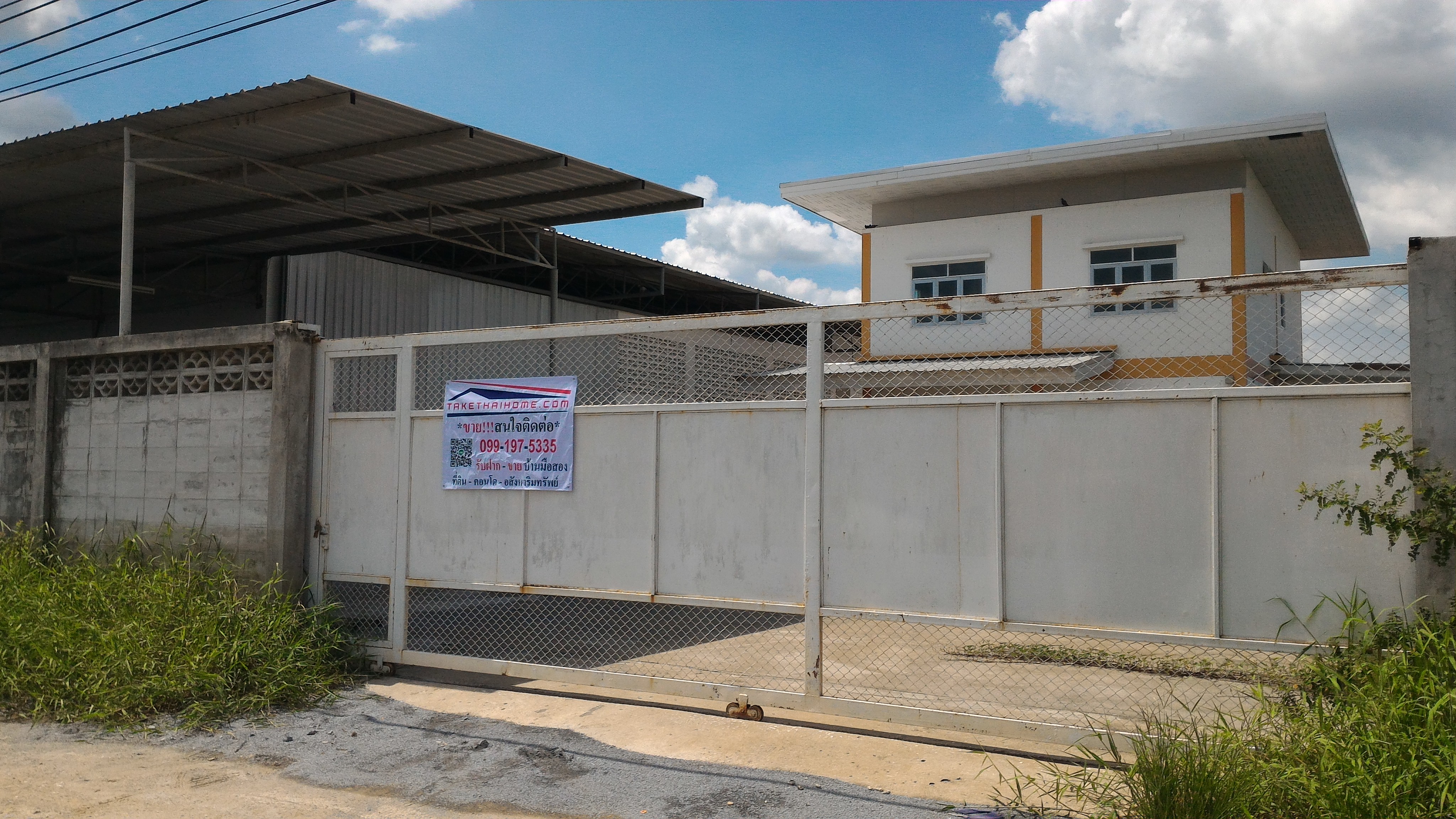โกดังพร้อมบ้านเดี่ยว2ชั้น 370 ตรว. ตำบลลำโพ อำเภอบางบัวทอง นนทบุรี ถนนหลัก ทางหลวงสายเอเชียหมายเลข 2