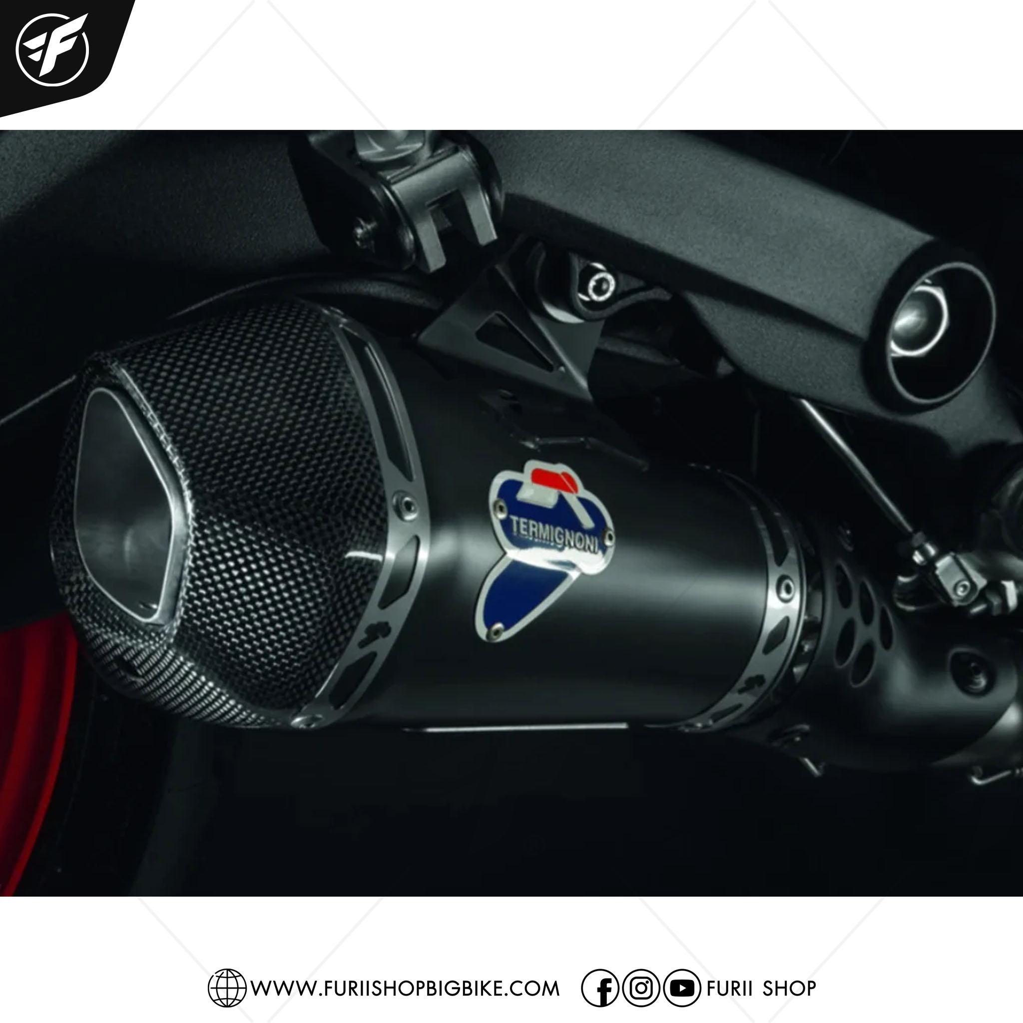 ท่อ TERMIGNONI SLIP ON BLACK FOR Ducati Monster 797 2017-2021