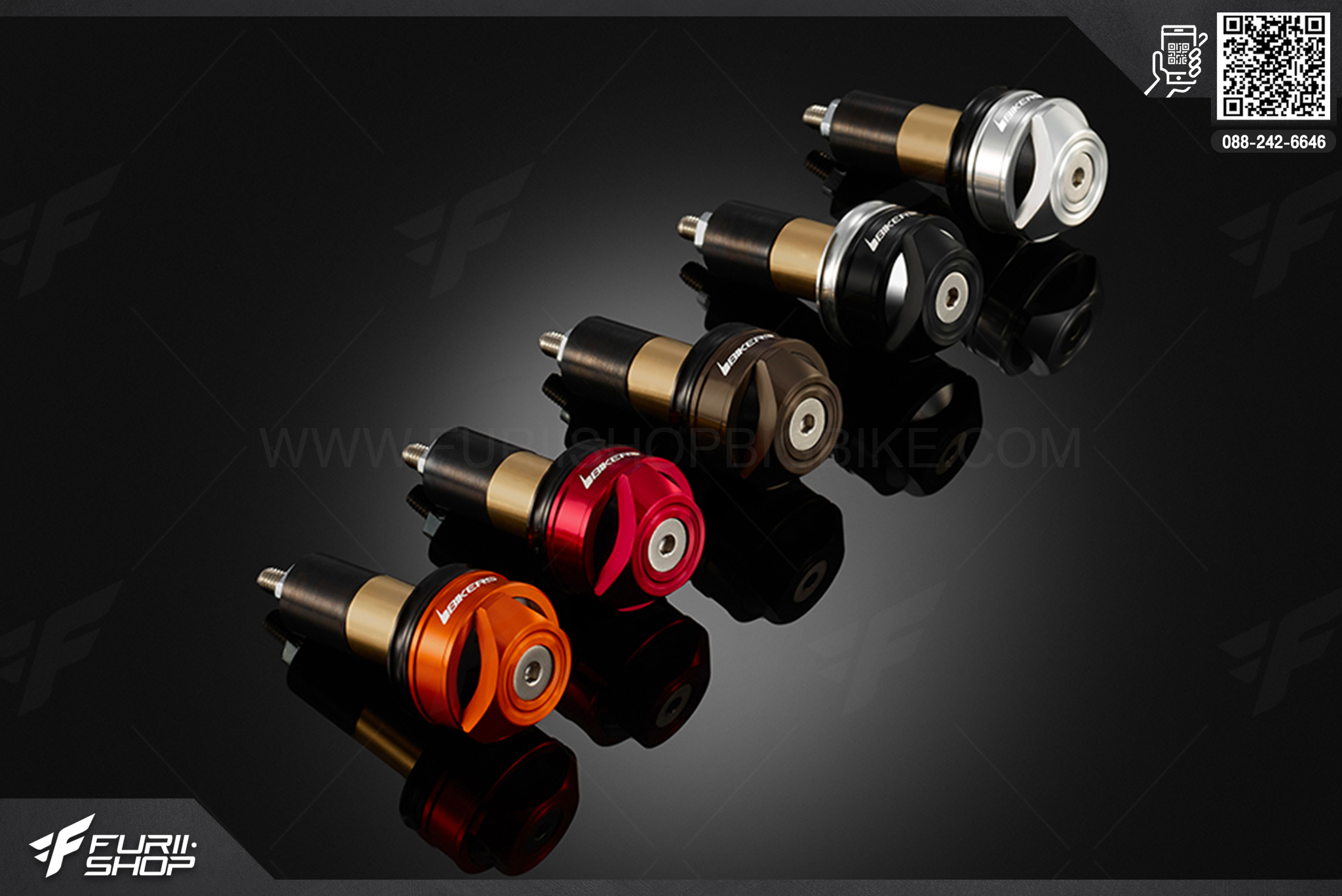 ปลายแฮนด์พร้อมตัวถ่วงน้ำหนัก สำหรับแฮนด์แต่งBIKERS Bikers Honda MSX125 SF