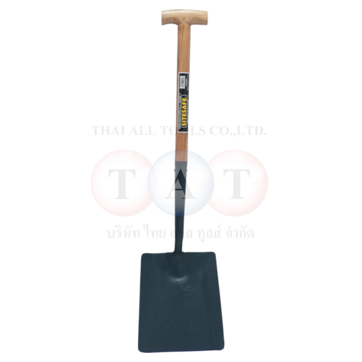 Sitesafe.SOLID SOCKET WOODEN T SQUARE MOUTH SHOVEL No.2