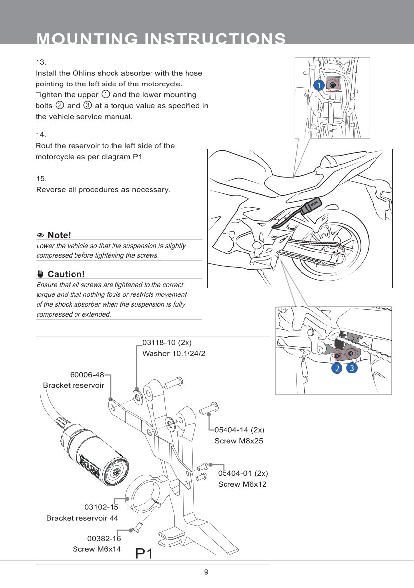โช๊คหลังแต่ง Ohlins HO136 For Honda CBR150R ปี 2022