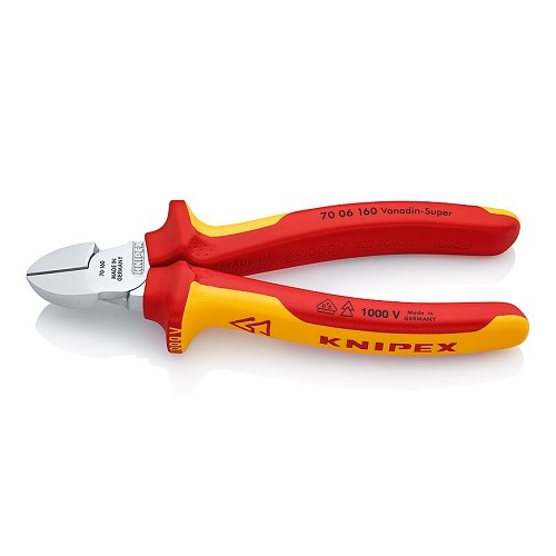 คีมปากเฉียงตัด 6.5" VDE 7006160SB KNIPEX