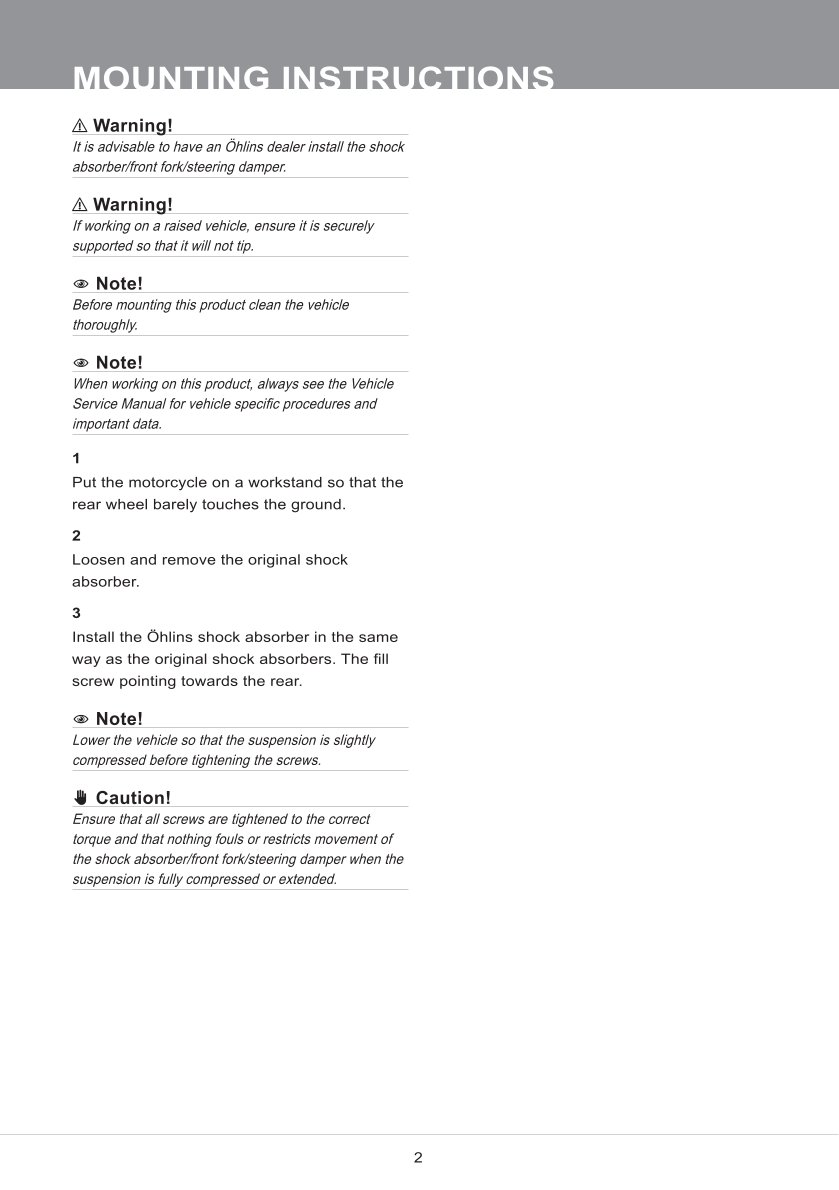 โช๊คหลังแต่ง Ohlins HD159 For Harley-Davidson FL Touring (Road King, Street Glide, Electra Glide etc) ปี 1995-2020