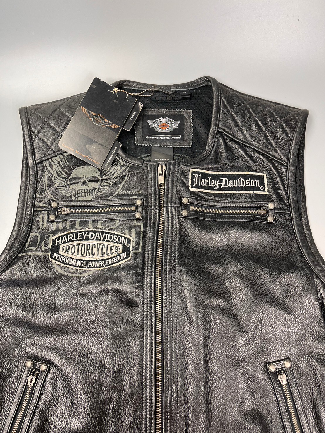 เสื้อกั๊กหนัง Vest leather H-D #97156