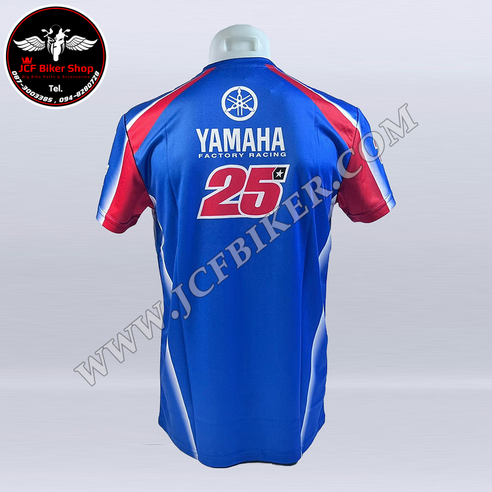 เสื้อยืดแขนสั้น YAMAHA JT-543 เนื้อผ้าไมโครไฟเบอร์ มีประสิทธิภาพในการซับเหงื่อสูง แห้งเร็ว