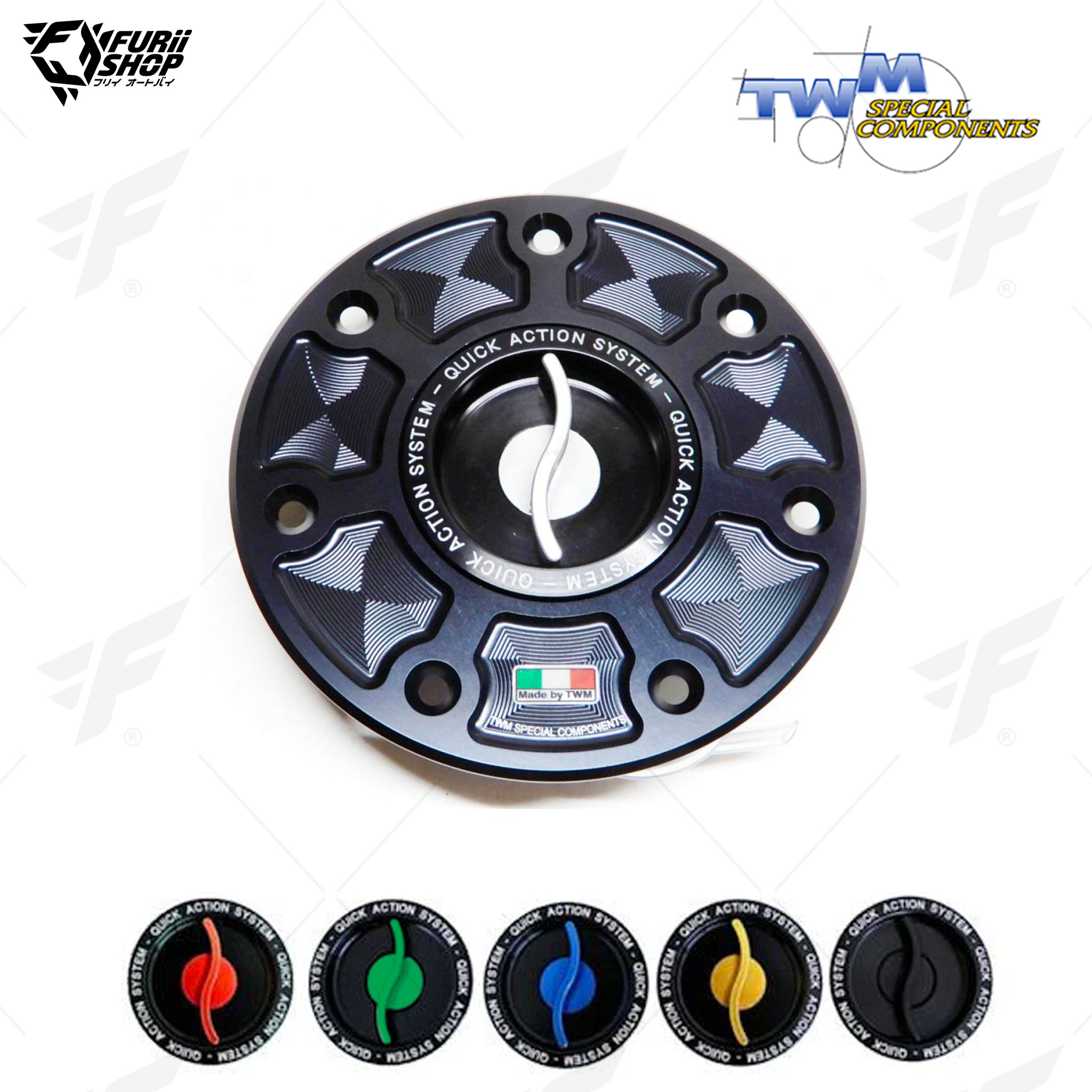 ฝาถังน้ำมัน Aluminium Fuel Cap TWM TKPR.01 : for Kawasaki ZX-6R/ZX-9R/ZX-7R 98-16