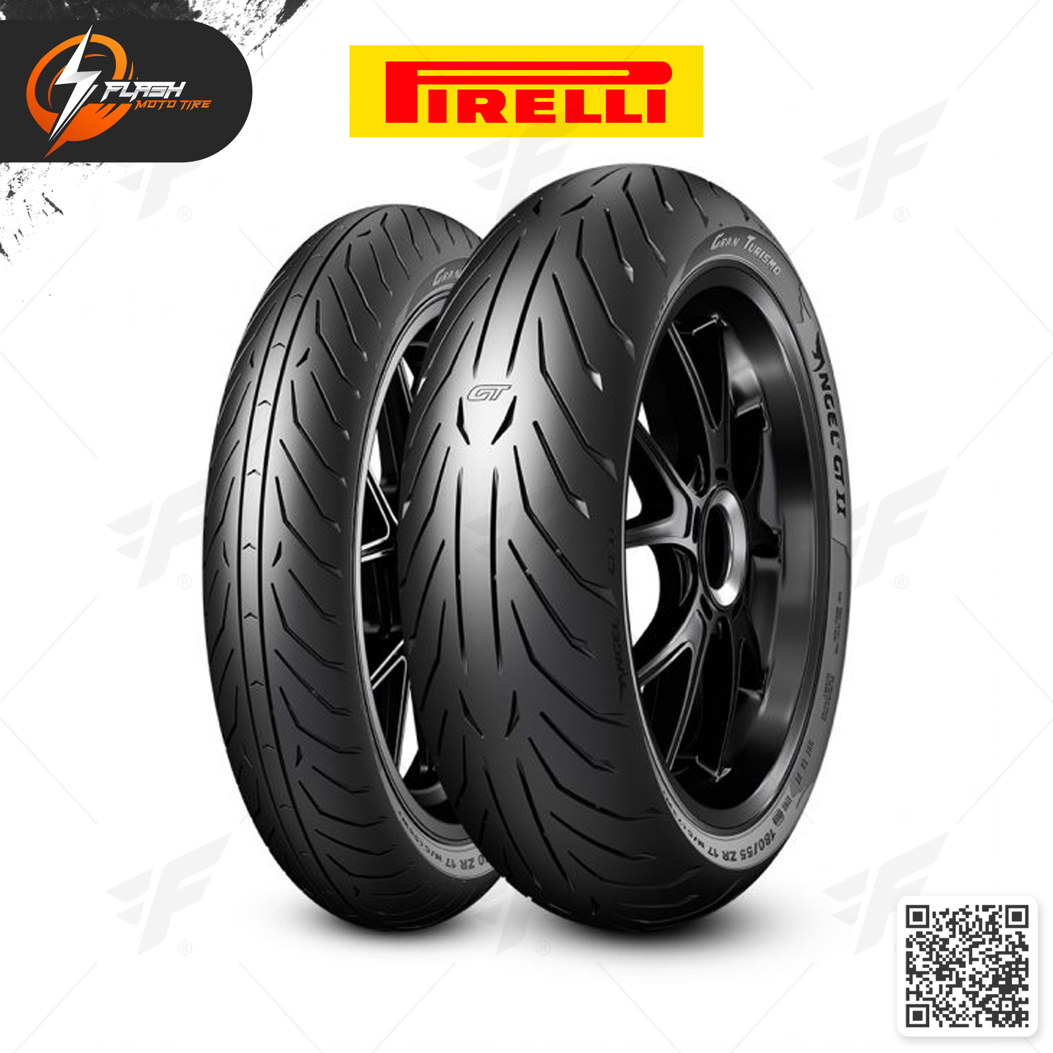 ยางมอเตอร์ไซค์ Pirelli Angel GT ll (2 Ply version) (A) : F 120/70ZR17 + R 190/55ZR17