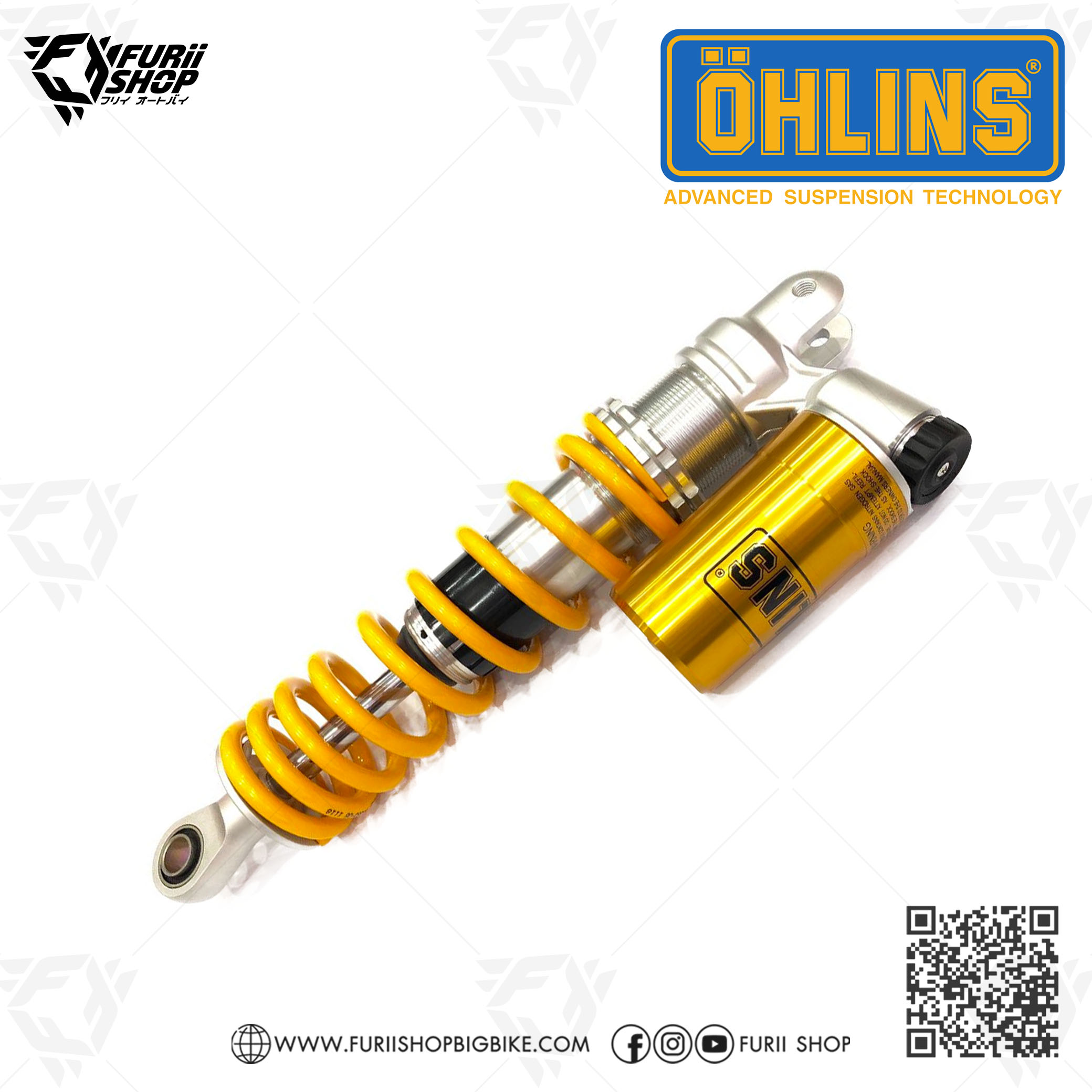 โช๊คหลังแต่ง OHLINS HO 110032 For Honda Click 125i 2015-2017
