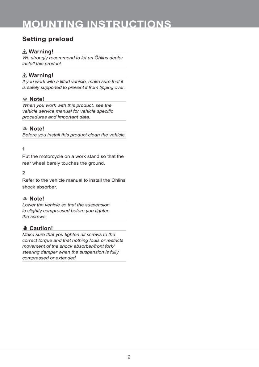 โช๊คหลังแต่ง Ohlins DMX0210 For Honda CRF 450R ปี 2021-2024