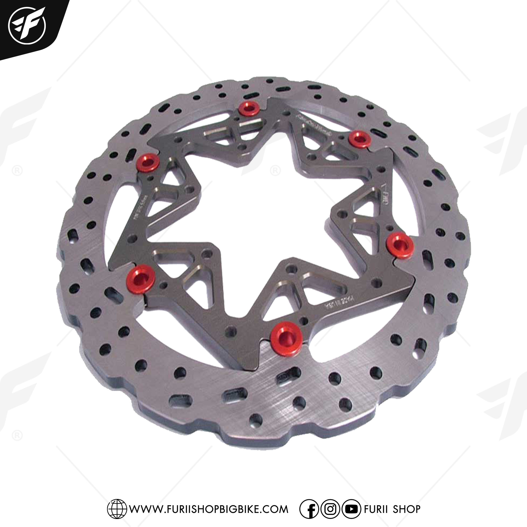 จานเบรคหลัง BRAKETECH - REAR BRAKE DISC FOR Ducati Monster 795,696,796,1100