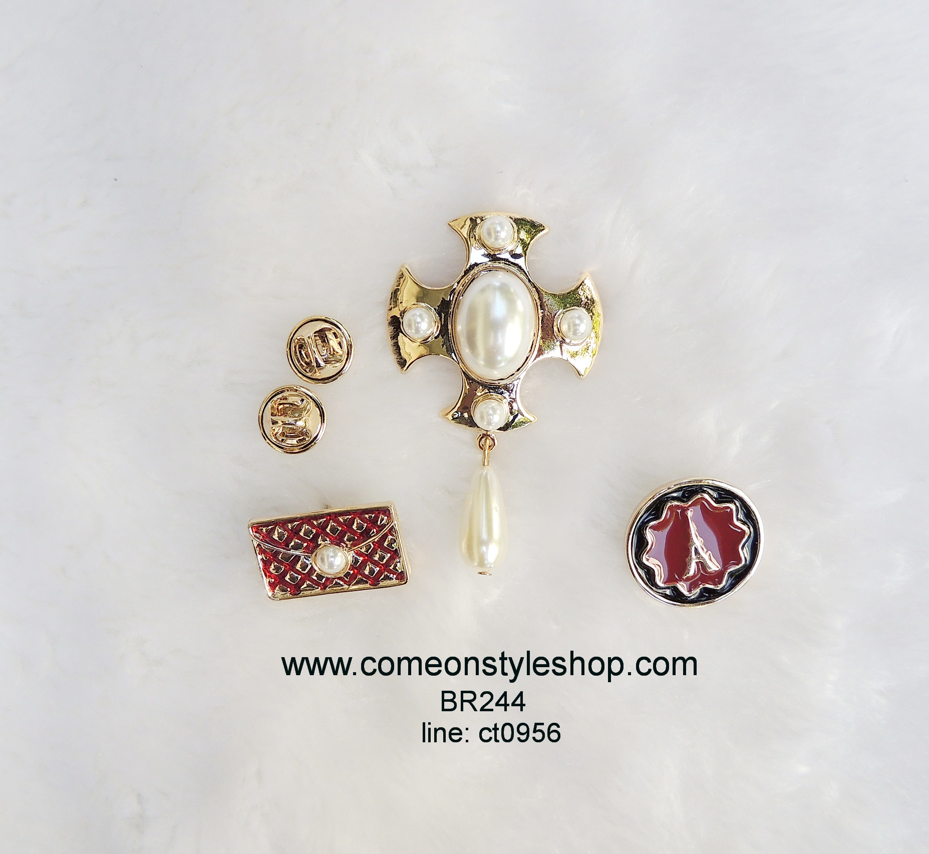เข็มกลัด pin ชุด 3 ชิ้น รุ่นพรีเมี่ยม 