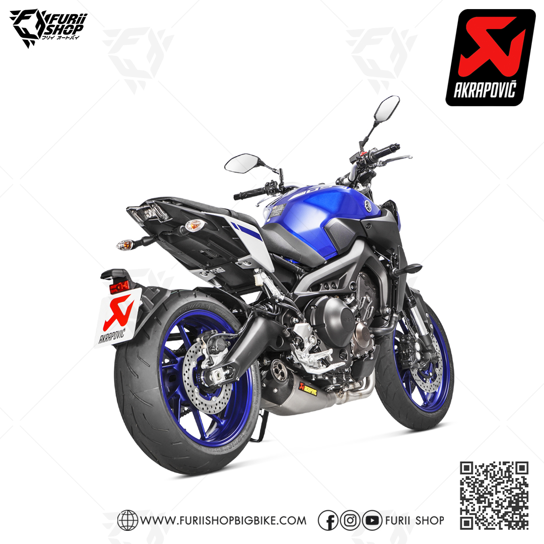 ท่อแต่ง Akrapovic Carbon-Titanium ตัว 3 รู : for Yamaha FJ09/MT09 tracer900 2016-2018 & TRACER900GT 2018-2020