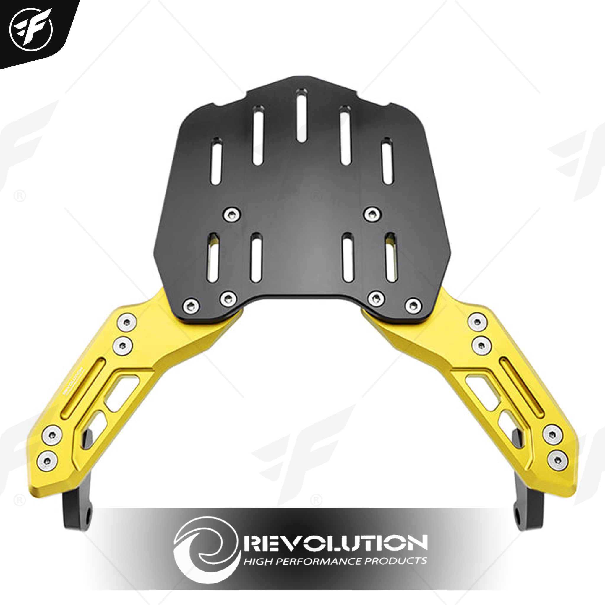 แผ่นรองกล่องท้ายเบาะ (CNC) REVOLUTION V2 FORZA-300 ปี2018 ทอง