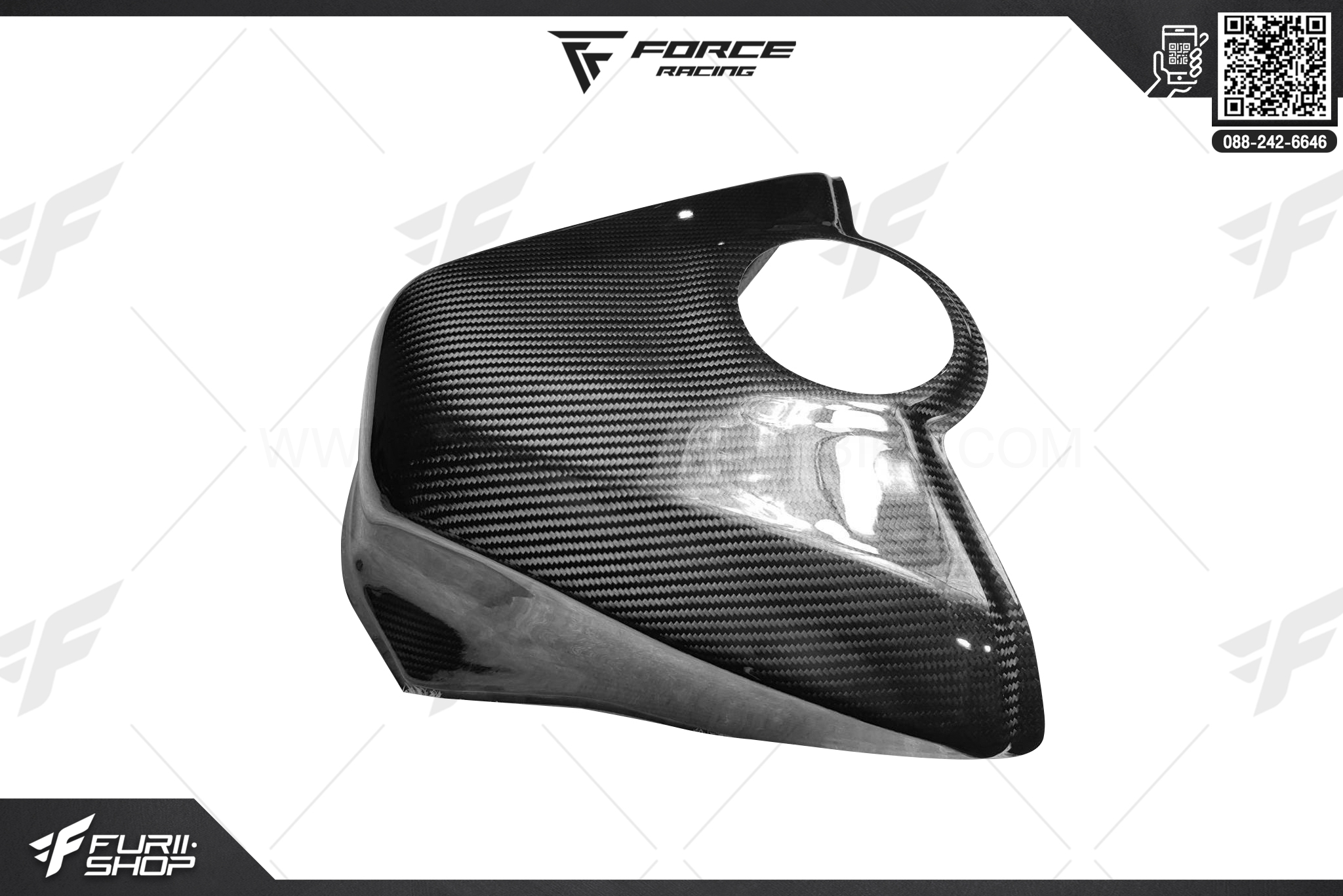 การ์ดถังเพรียวคาร์บอน (ทรง GP) Force Racing For Yamaha YZF-R1, R1M 2019