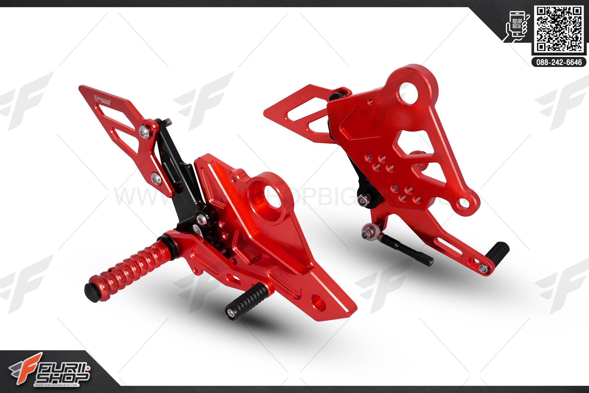 เกียร์โยง Fakie สำหรับ คาวาซากิ Kawasaki Ninja650 สีแดง