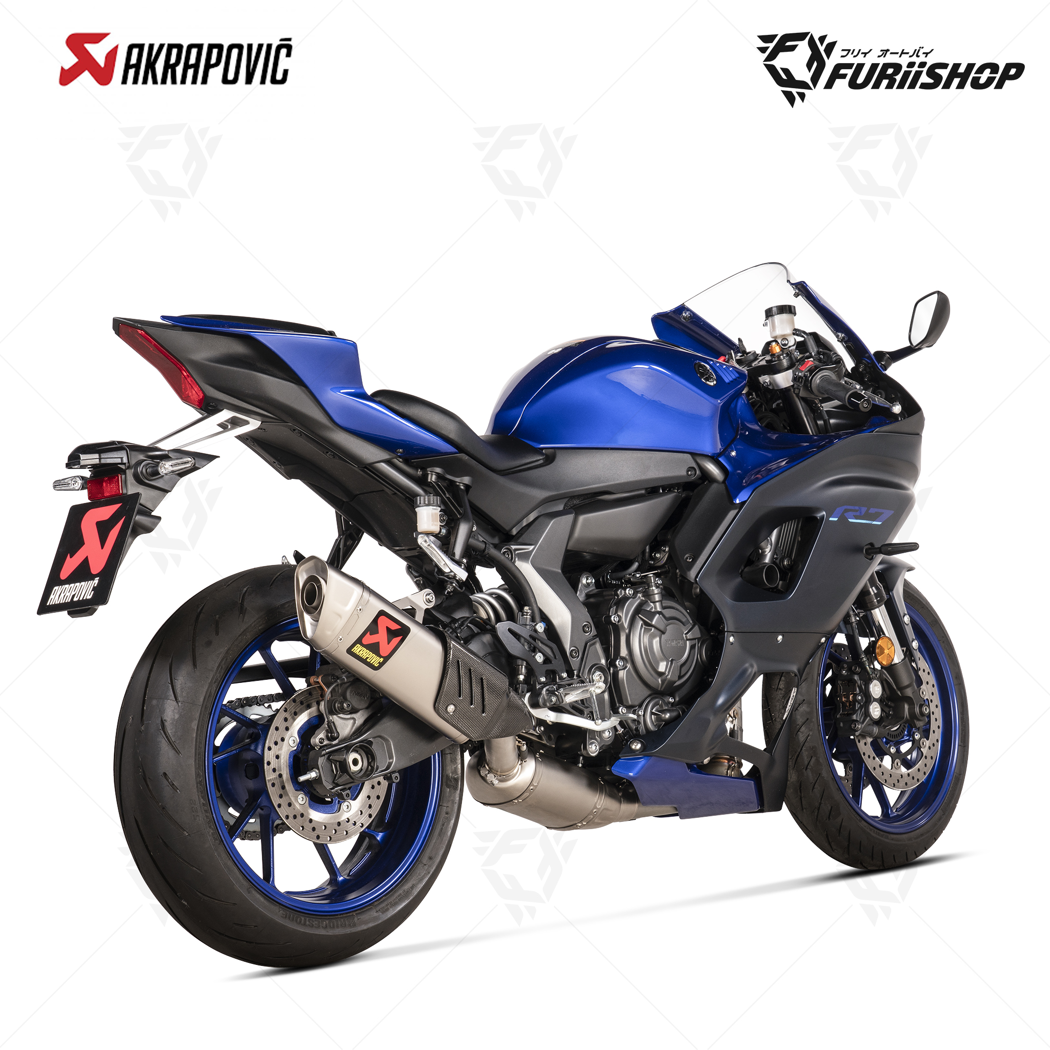 ท่อไอเสีย Slip-On Akrapovic GP ปลายดาบ Catalytic for Yamaha YZF-R7 2021-2024