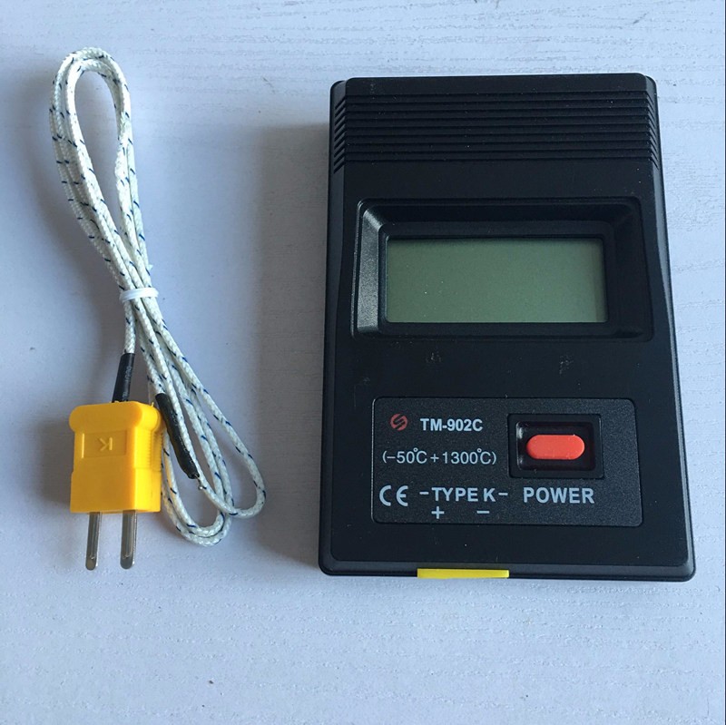 มิเตอร์วัดอุณหภูมิแบบพกพา-TM-902C Digital LCD K Type Thermometer Single Input + Thermocouple Probe