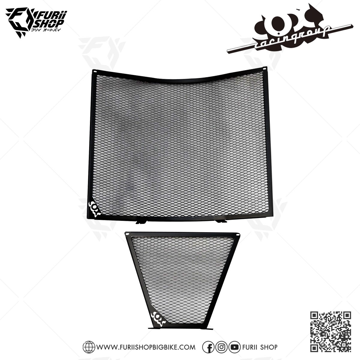 การ์ดหม้อน้ำ Cox Racing Radiator Guard (Black) : for Suzuki GSXR1000 2017-2018