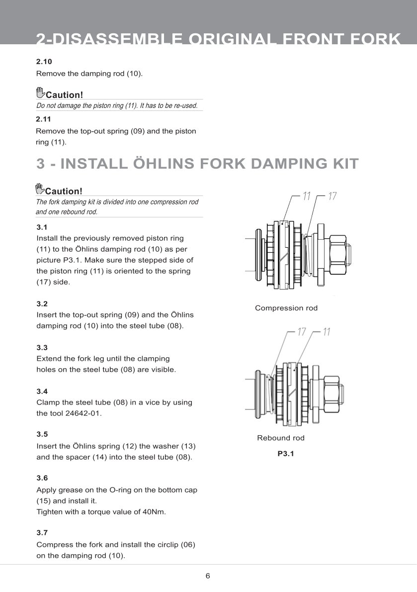สปริงโช้คหน้า Ohlins FDK111 For Honda MSX125 2013-2020