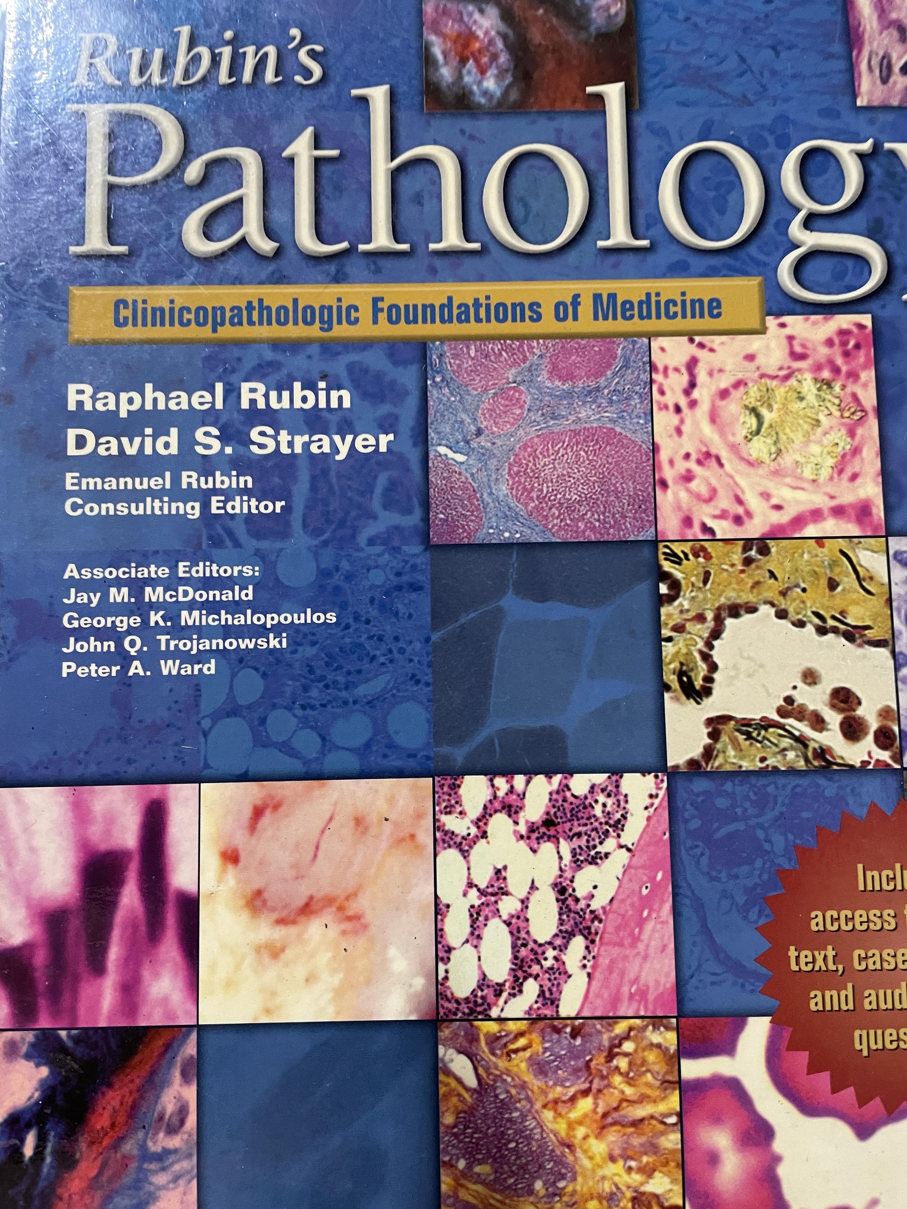 Pathology. Clinicopathologic. Foundations of Medicine. ผู้เขียน Raphael Rubin. และ David S. Strayer. Includes access to. online text. cases. images. and audio review. questions ! 15 กก.
