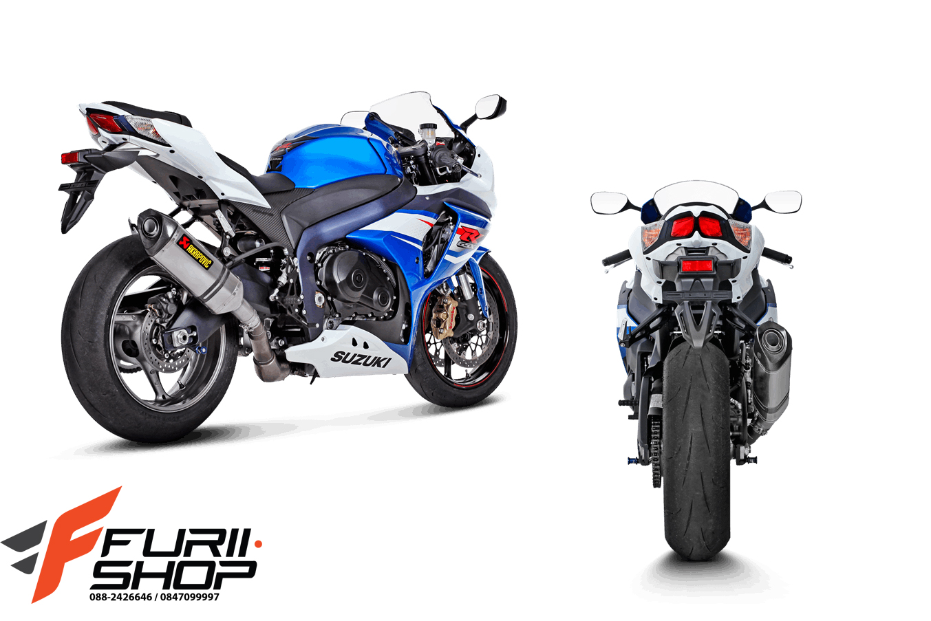 ท่อไอเสียมอเตอร์ไซค์ AKRAPOVIC SLIP-ON FOR SUZUKI GSX-R1000 (2012-2015)