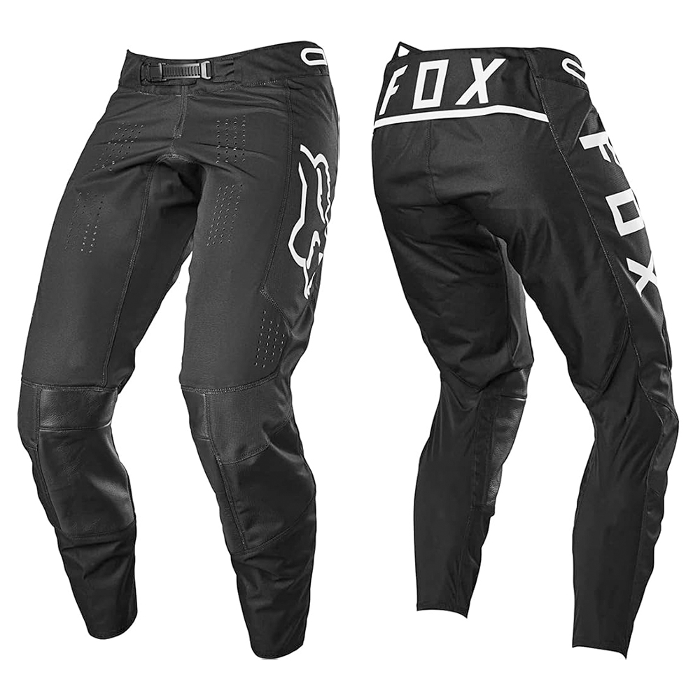 กางเกงขับรถวิบาก กางเกงจักรยานยนต์วิบาก กางเกงวิบาก Motocross สีดำโลโก้ขาว