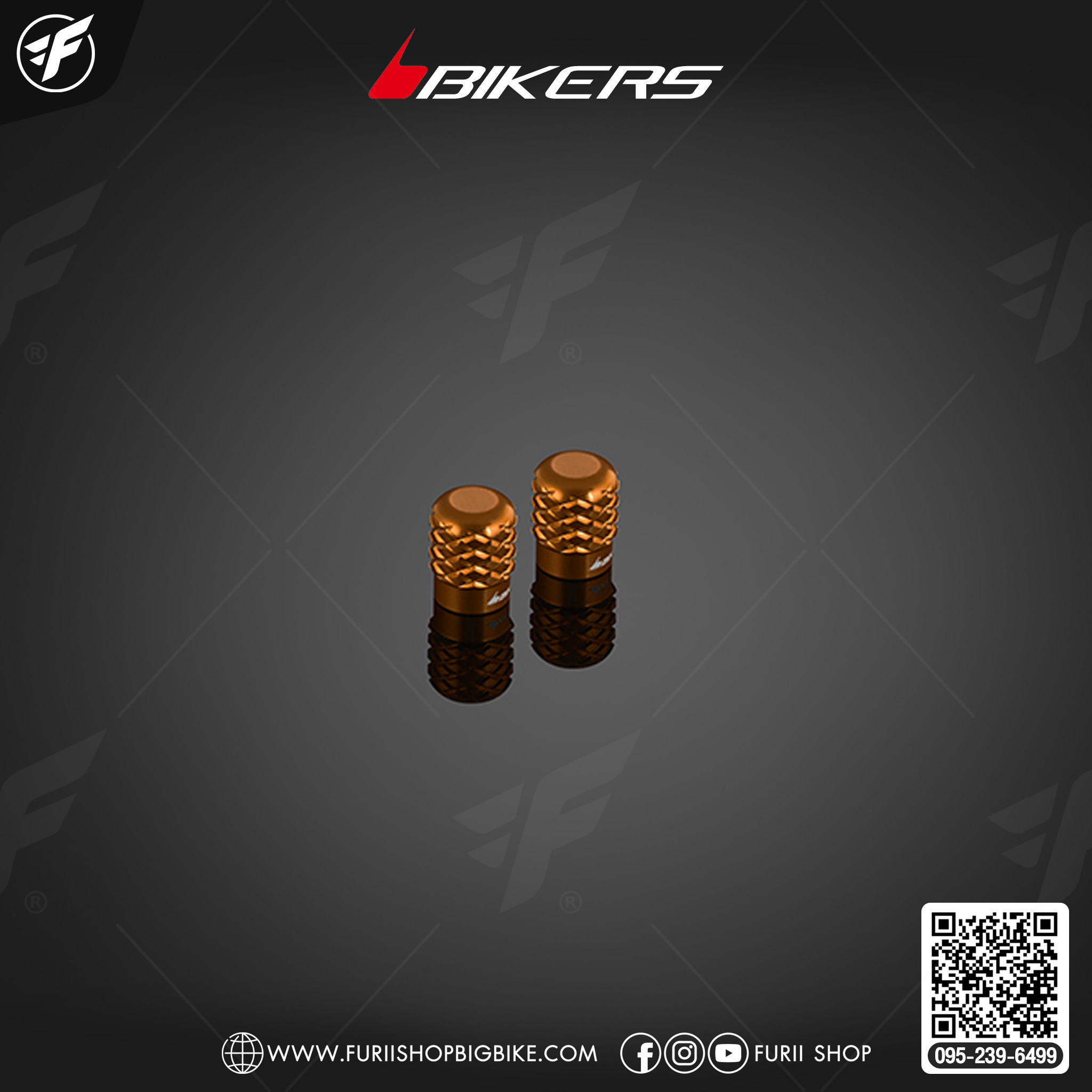 Bikers จุกลมอลูมิเนียม รุ่นมาตรฐาน for Malaguti Madison150