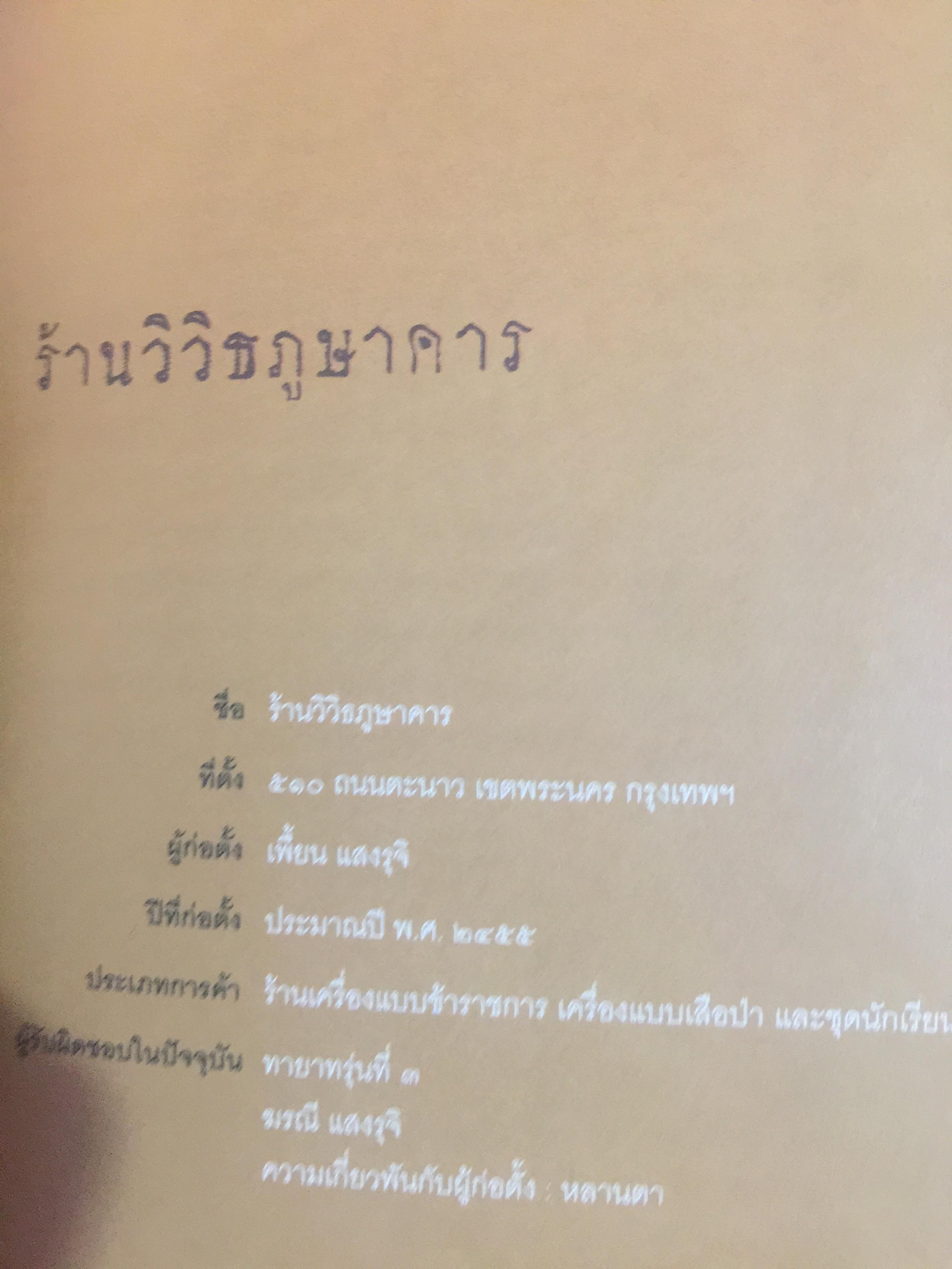 เสน่ห์ร้านเก่า. เรื่องเล่ากึ่งศตวรรษ จากร้านค้ายุคผู้เฒ่าผู้แก่ยังละอ่อน ผู้เขียน ธนาทิพ ฉัตรภูมิ 0 กก.