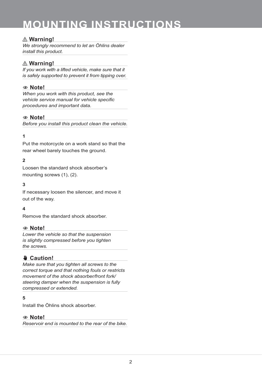 โช๊คหลังแต่ง Ohlins IN965 For Indian FTR 1200 S ปี 2021-2023