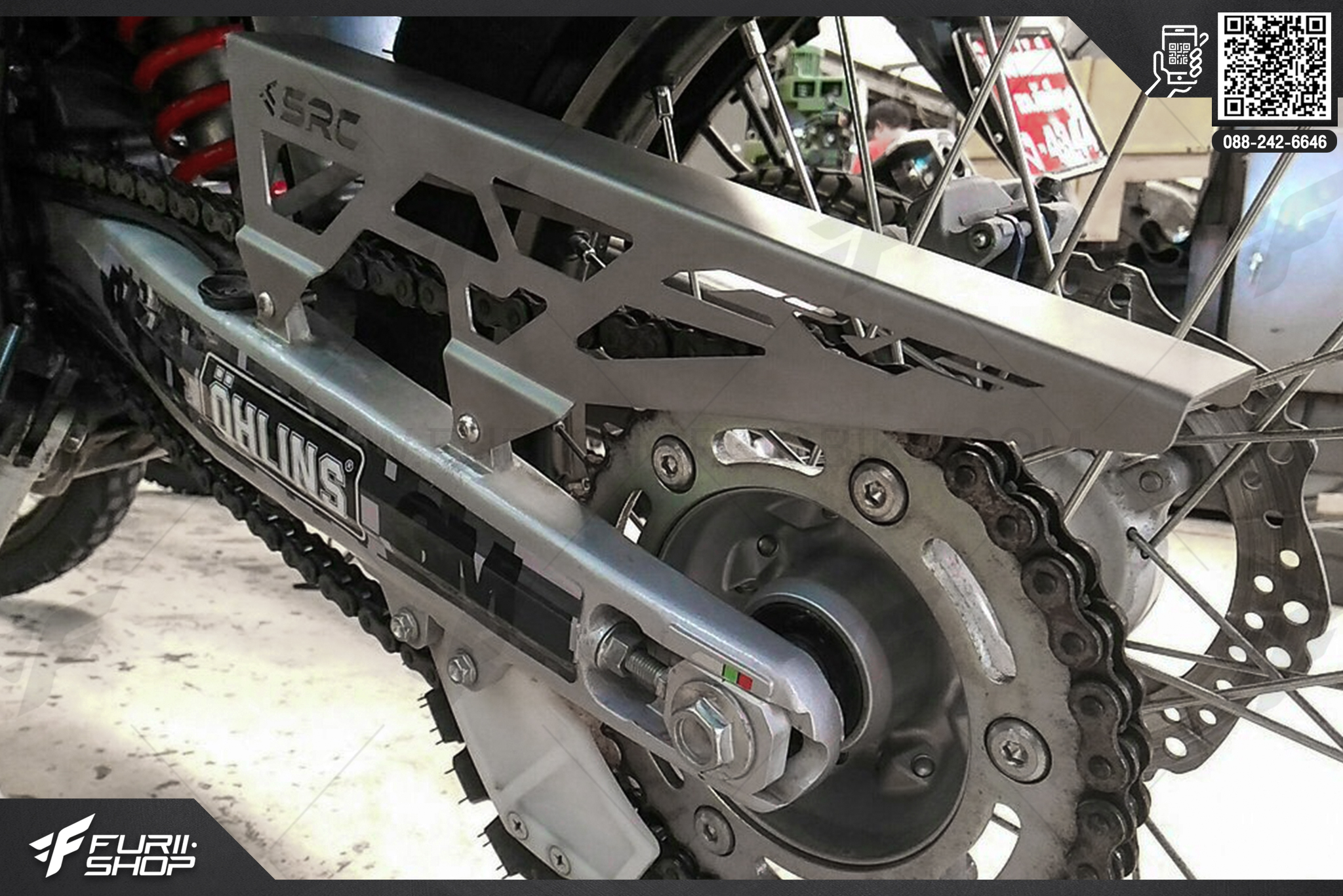 การ์ดบังโซ่ SRC CRF250M, L, RALLY Stainless