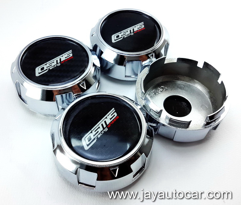 ฝาล้อรถยนต์ แม็กแต่ง สำหรับ ล้อแม็ก COSMIS RACING WHEELS สีเงิน ขนาด 62 มิล 1ชุด 4ชิ้น สวยมาก