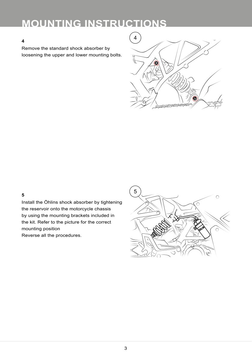 โช๊คหลัง โช๊คอัพ โช๊คแต่ง โช๊คมอเอตร์ไซค์ OHLINS KT303 FOR KTM RC390
