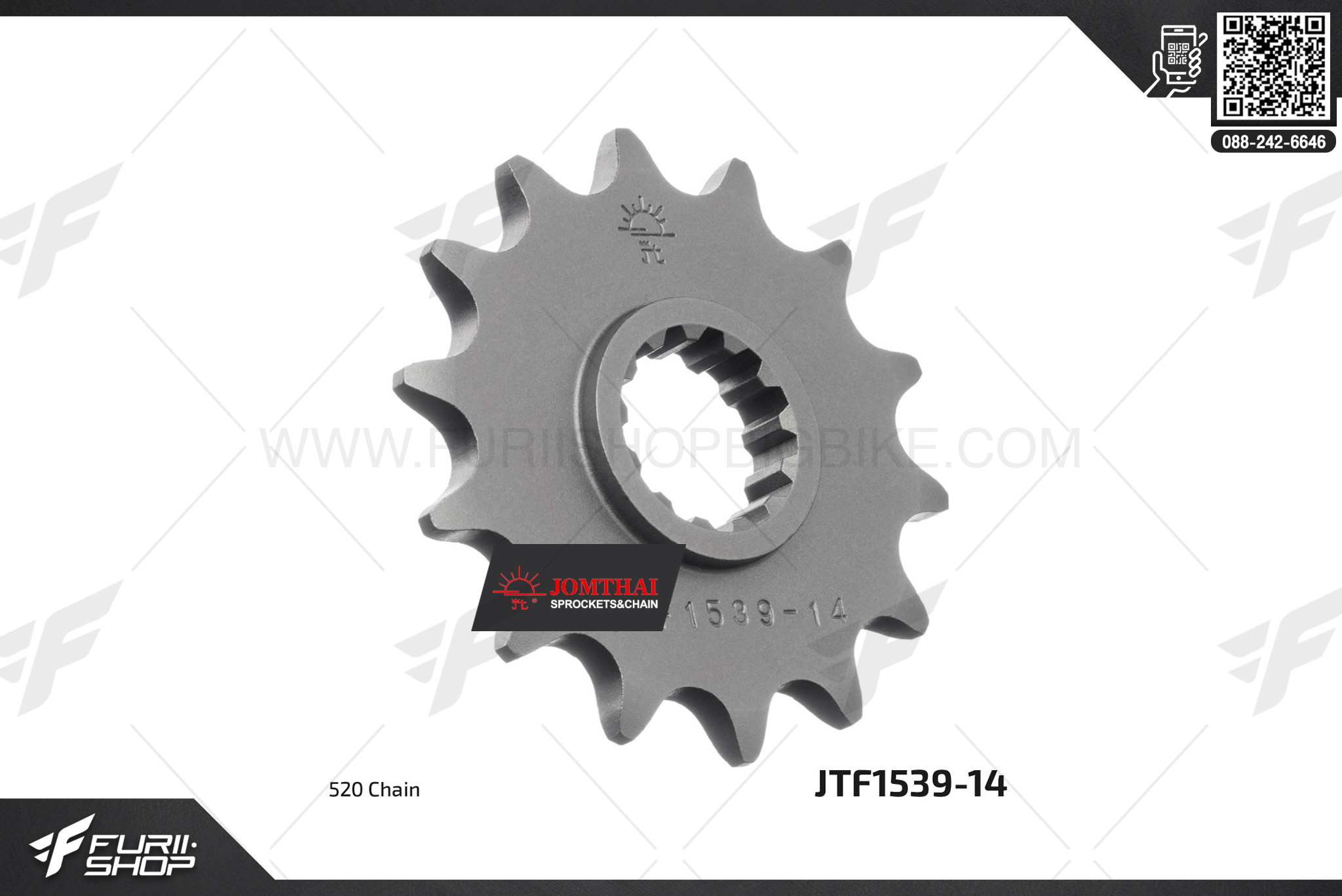 สเตอร์หน้า JOMTHAI (พระอาทิตย์) 13ฟัน รหัส JTF1539-13 For Ninja250r, EX250