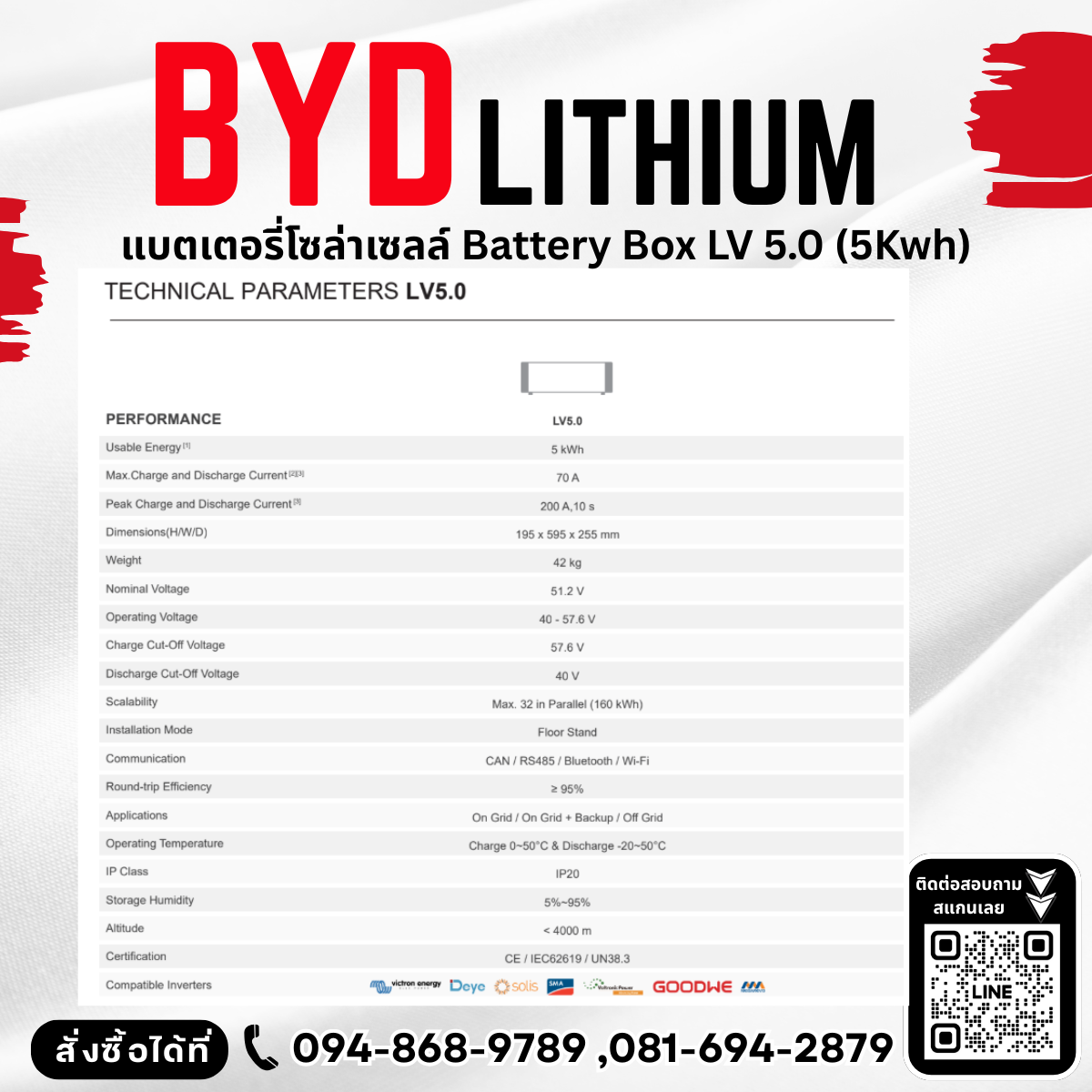 𝗕𝗬𝗗 𝗕𝗮𝘁𝘁𝗲𝗿𝘆-𝗕𝗼𝘅 แบตเตอรี่ลิเทียม ระดับพรีเมียม✨