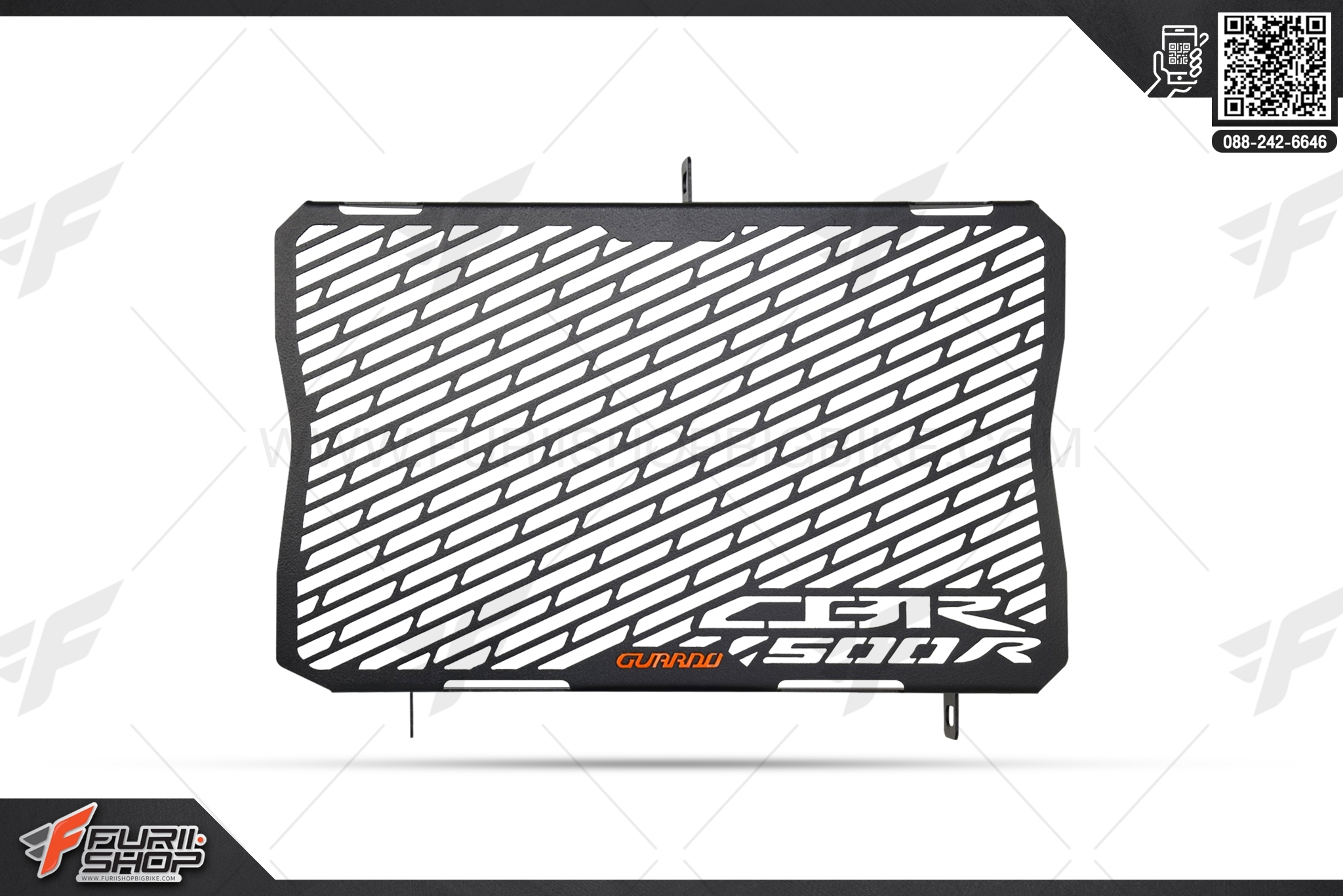 การ์ดหม้อน้ำ GUARDO สีดำ FOR HONDA CBR500R