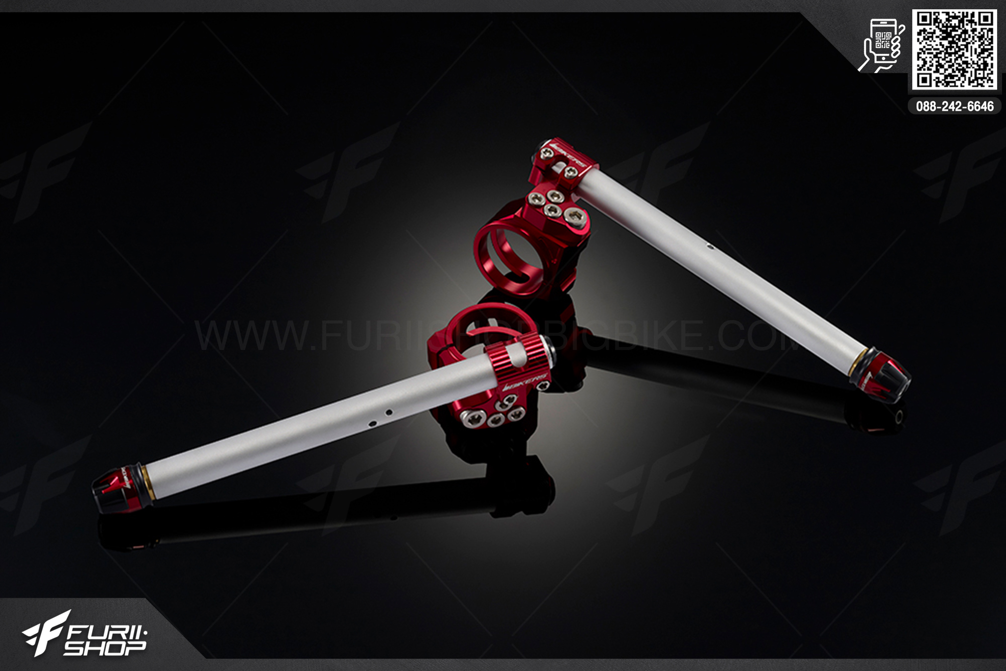 ชุดแฮนด์จับโช๊คและปลายแฮนด์พร้อทองเหลืองถ่วงน้ำหนักภายใน Bikers Honda CBR1000RR (2012-2016)