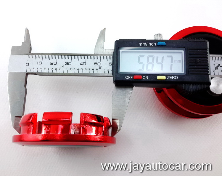 ฝาล้อรถยนต์ สำหรับ ล้อแม็ก สติ๊กเกอร์ TRD แดง ขนาด 58 มิล 1ชุด 4ชิ้น 58mm.