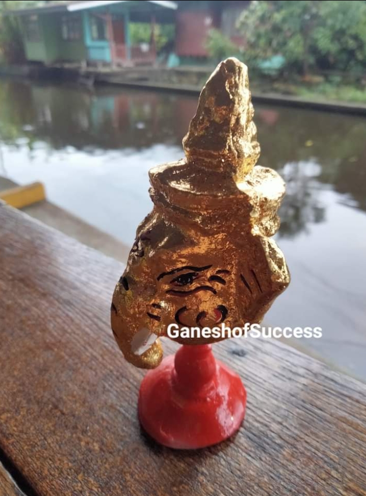 เศียรบรมครู เศียรพระพิฆเนศ ปิดทอง ขนาดเล็ก